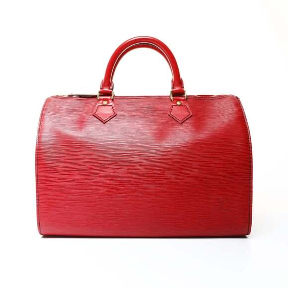 Louis Vuitton 1990 Epi Speedy 30 Handbag in Red